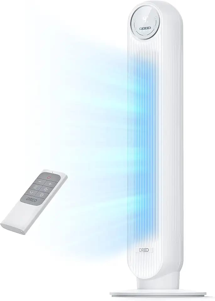 DREO Tower Fan for Bedroom, 28ft/s Velocity, Ultra Quiet Fan, 8 Speeds