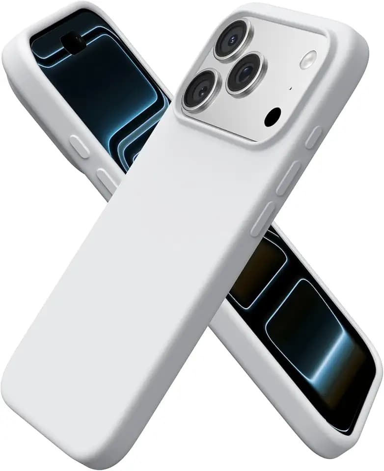 ORNARTO for iPhone 17 Pro Case 6.3", Slim Liquid Silicone,Light Gray