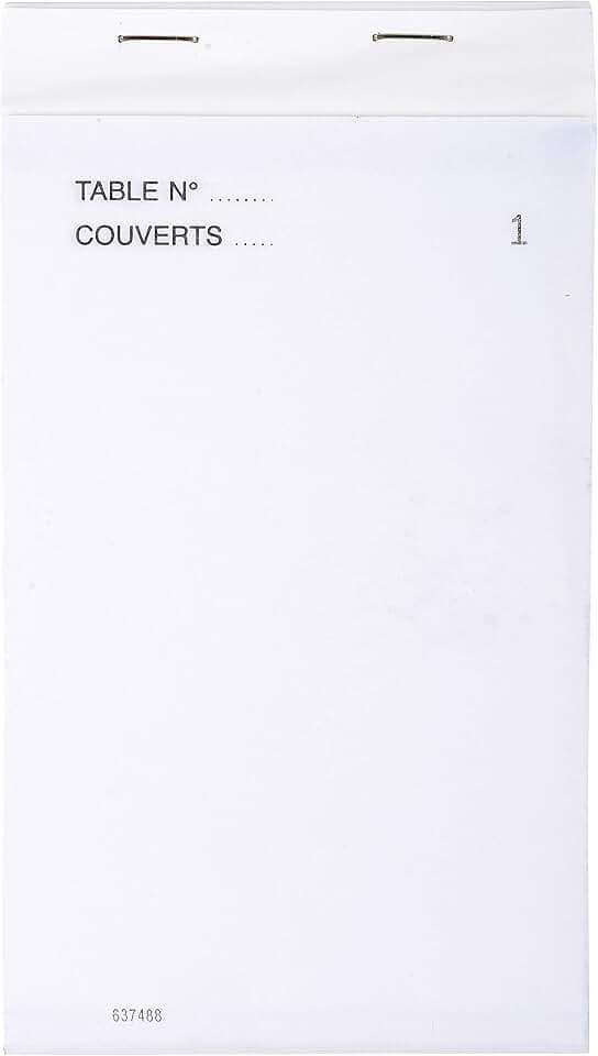 Exacompta 96204E Paket von 10 Blöcke Master von Hotel Hochformat mit 50 Blatt Vierfach 17 x 9,5 cm