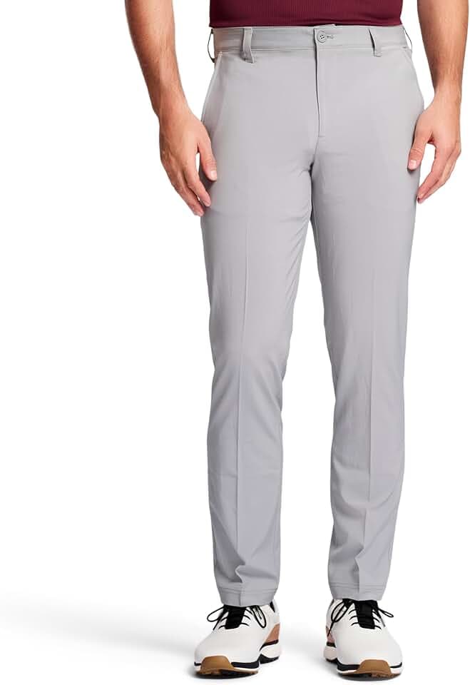 Izod Mens Golf Swingflex Straight-fit Flat-Front Pants