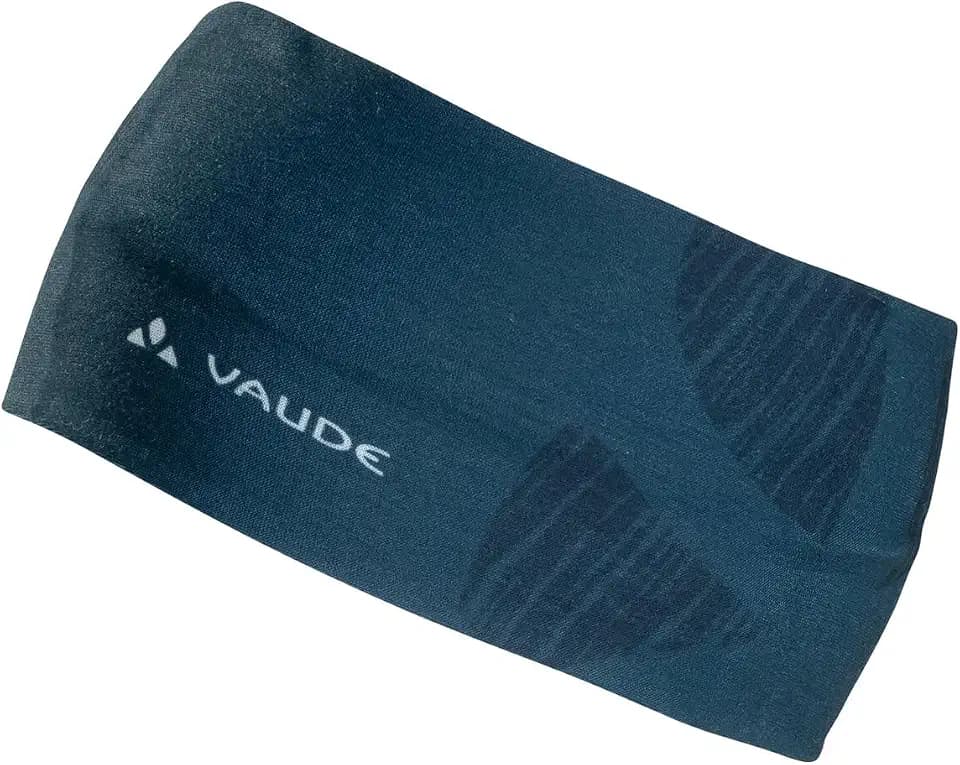 VAUDE Cassons Stirnband – Leichtes Kopfband Damen weit für Gym und Wandern, Kopfschutz Damen für Gym aus Stoff – Alpinismus – dark sea/dark sea, Größe: Einheitsgröße