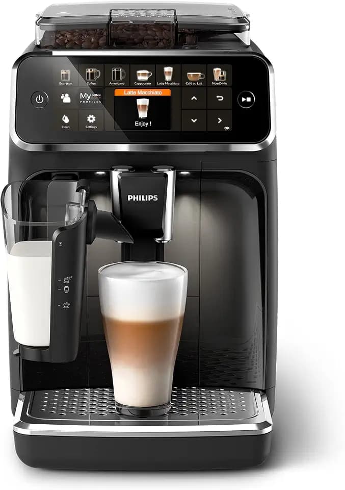 PHILIPS Kaffeevollautomat LatteGo 5400 Serie, Schwarz, 12 Spezialitäten