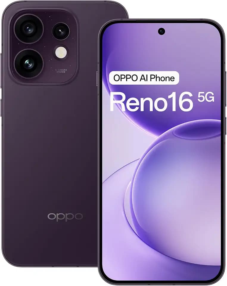 OPPO Reno16 5G Handy 8+256GB 6000mAh 120Hz 50MP, Purple Black