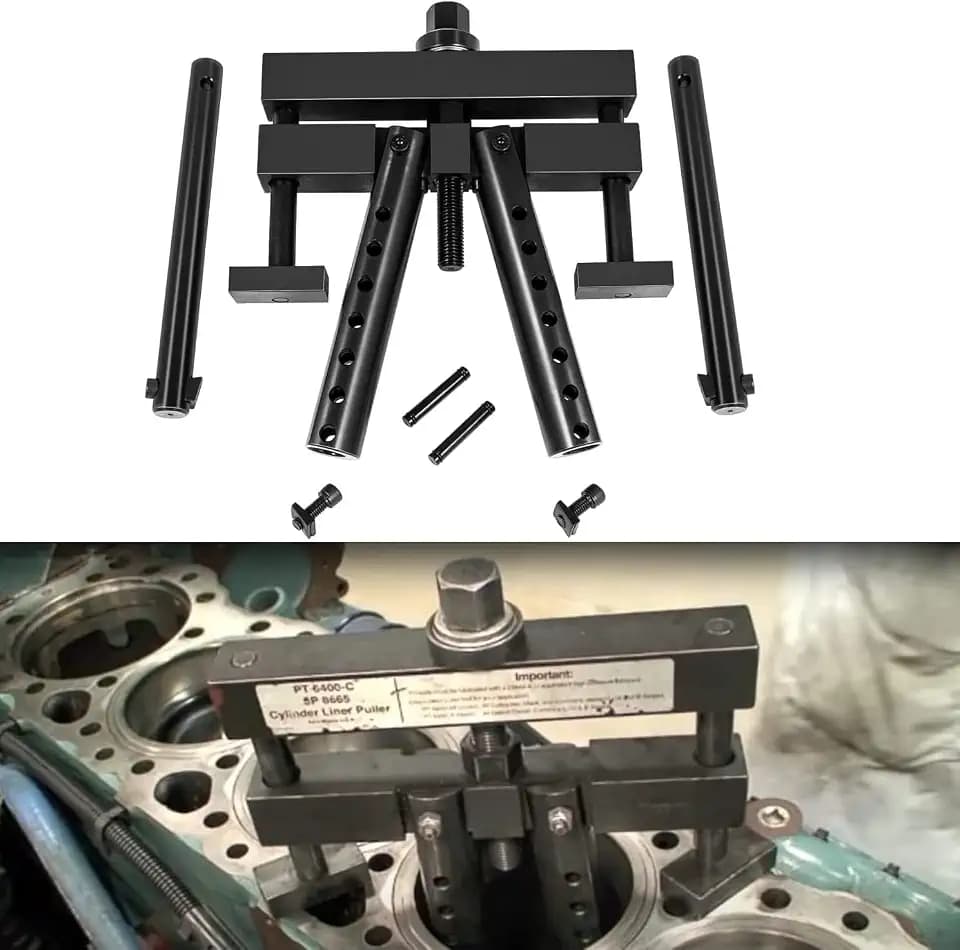 Bonbo Universal Cylinder Liner Puller Assembly for Caterpillar CAT Mack Cummins on Wet Liners 3-7/8" to 6-1/4" bore Replace PT-6400-C, 3376015, M50010-B Heavy Duty
