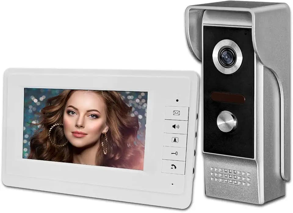 Video-Gegensprechanlage Türklingel 7 '' TFT LCD Kabelgebundene Video-Türsprechanlage Unterstützt die IR-Kamera für den Inneninnenmonitor 700TVL (1 Camera 1 Monitor)