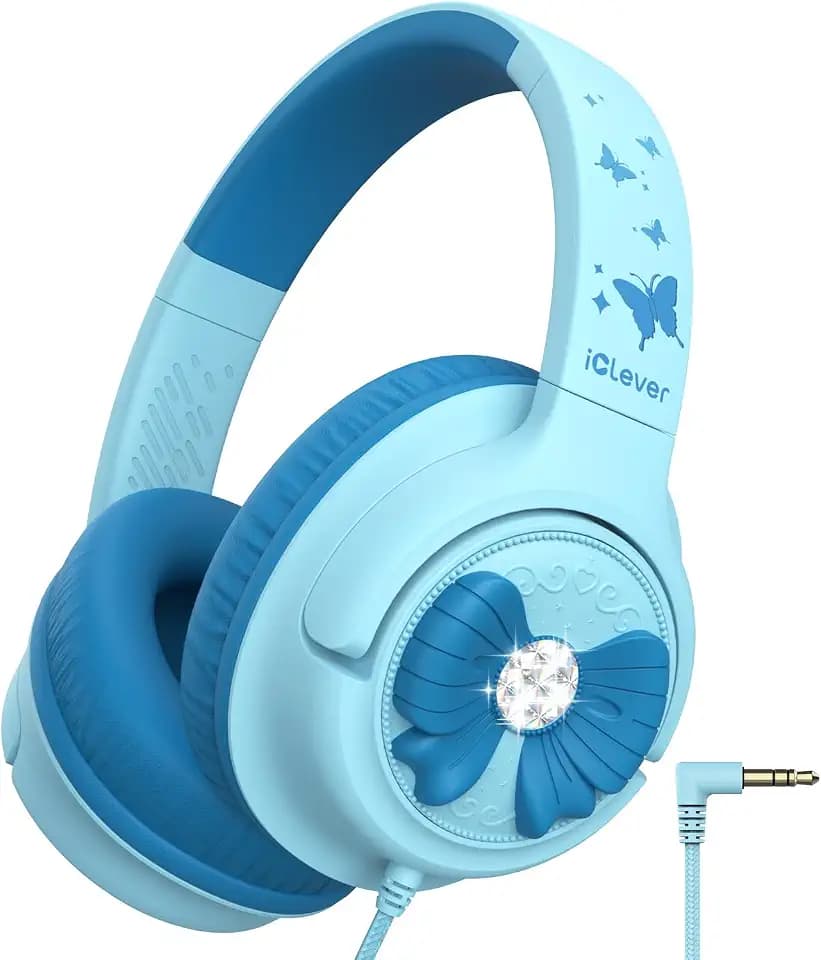 iClever C371 Kids Headphones with Cord for School Boys Girls Travel Gift