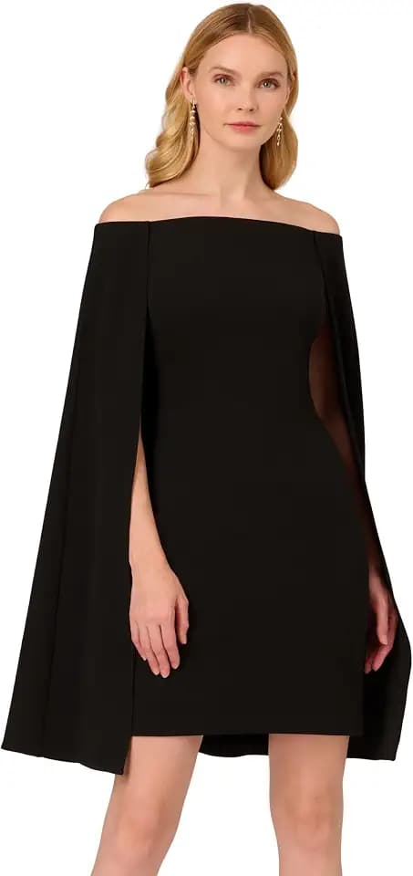 Off The Shoulder Cape Dress