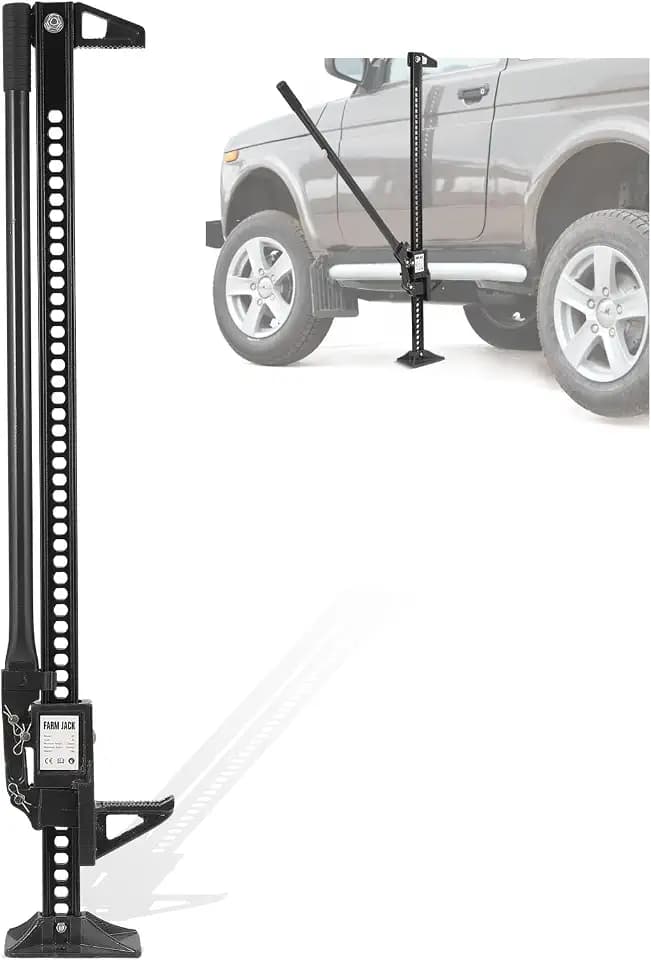 GarveeHome 48" High Lift Farm Jack, 7000 Lbs Off Road Farm Jack for Truck, SUV & Tractor, Heavy Duty Ratcheting Bumper Lift, Lift Height 5.12-41.14 Inches
