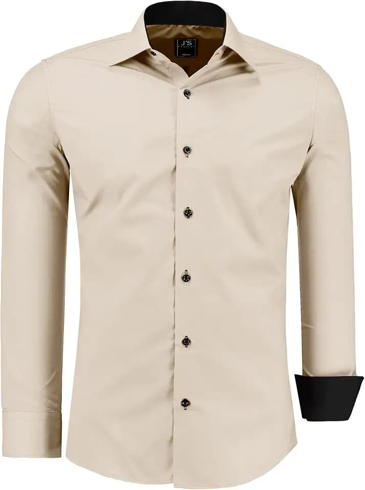 Herren Hemd - Slim-Fit - Langarm-Hemd Freizeithemd - Pflegeleicht Bügelleicht