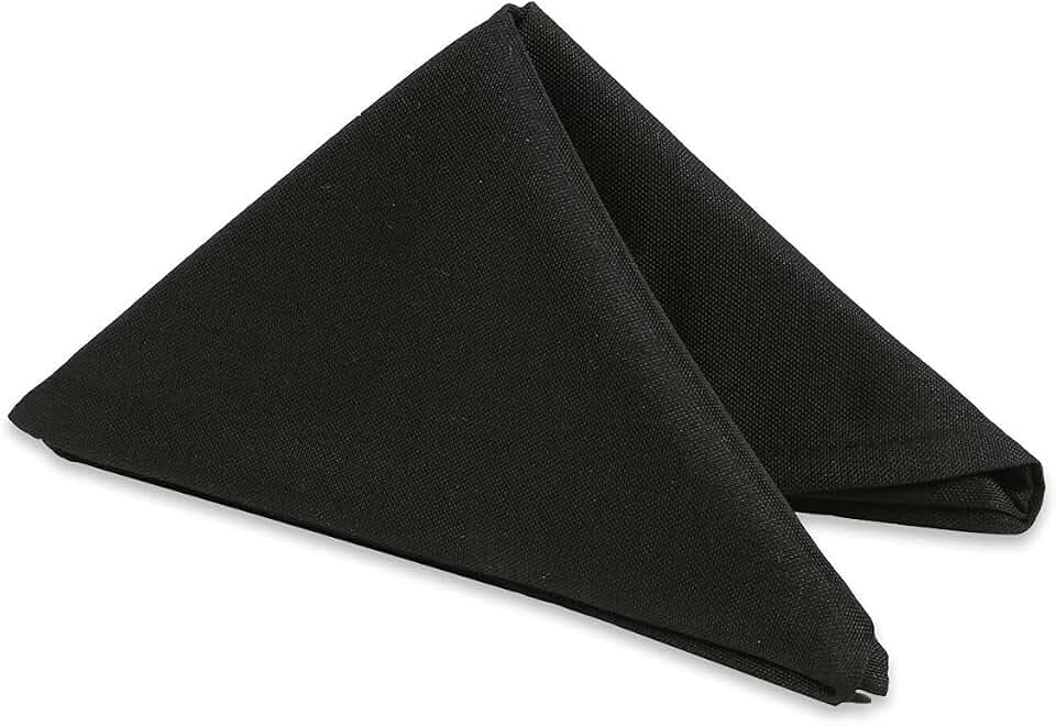 200 pcs Black 17"x17" Polyester Cloth Napkins