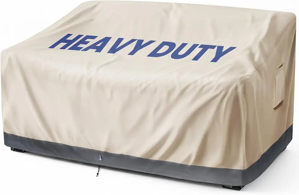 Extra Heavy Duty 3-Seater Outdoor Couch Cover Waterproof, 85"W x37"D x35"H