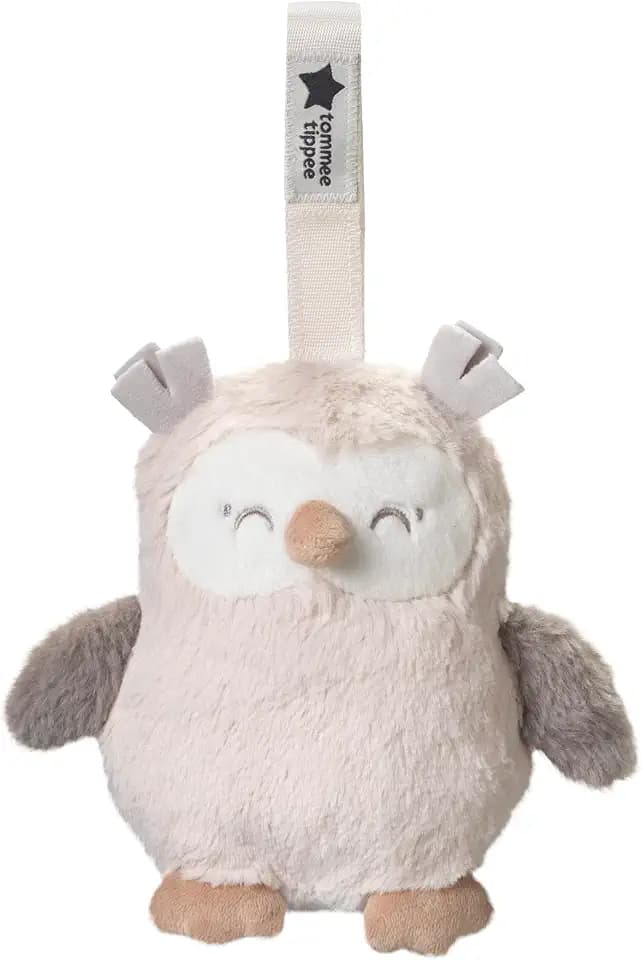 Tommee Tippee Mini OllieOwl Einschlafhilfe nicht nur für Unterwegs, mit weißem Rauschen, über USB aufladbar, 25 Stunden Akkulaufzeit, maschinenwaschbar