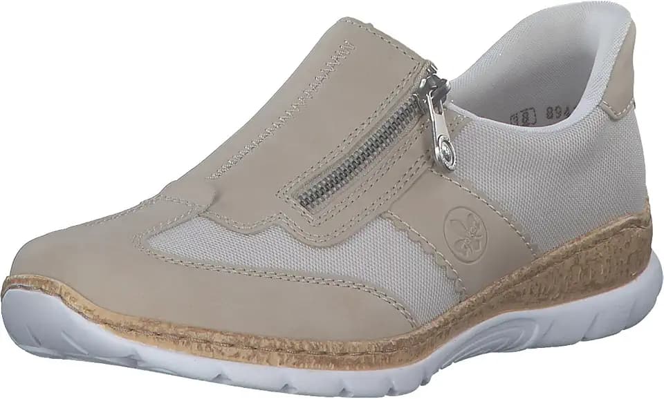 Rieker Damen Slipper Damen beige-kombiniert