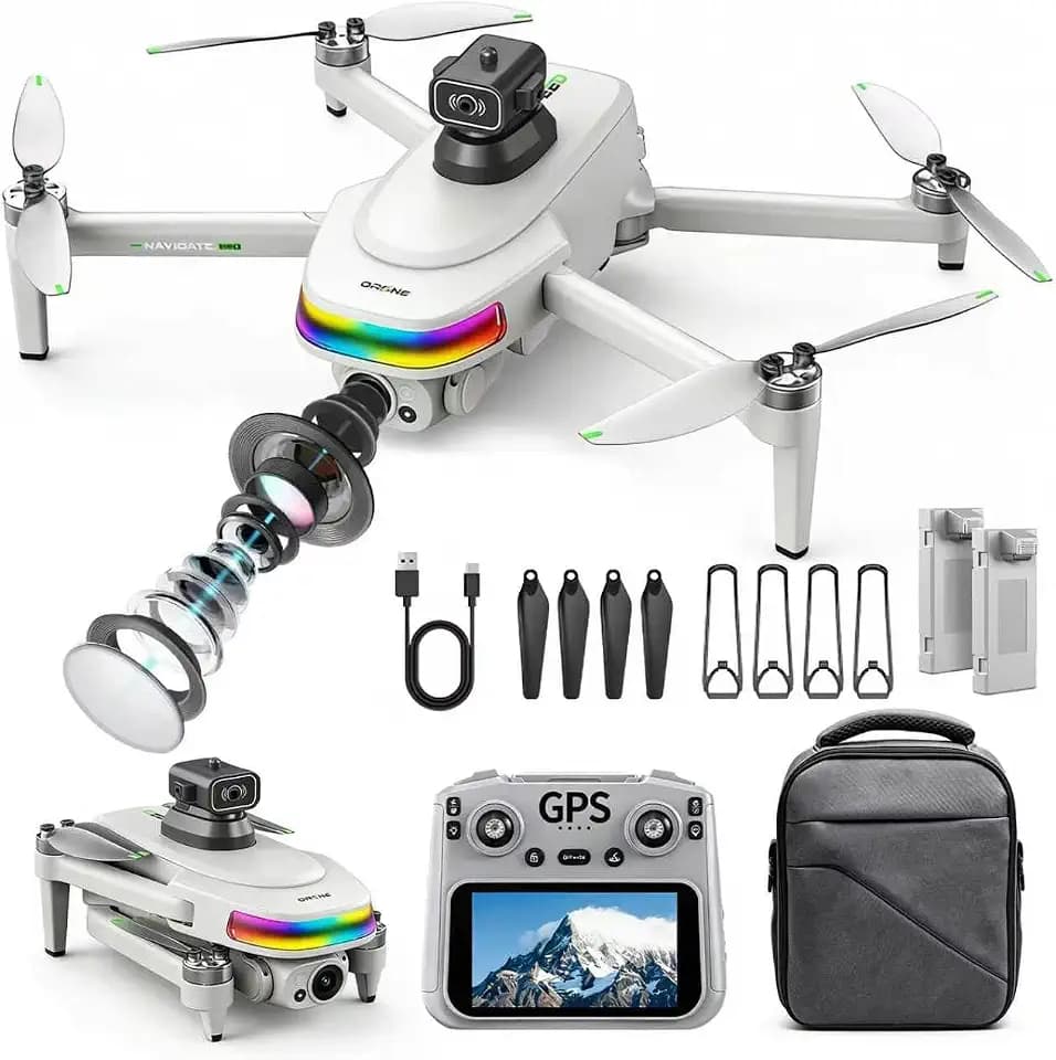 Drones With Camera for Adults 4k GPS,Drone for Kids,5.5" Hd Remote