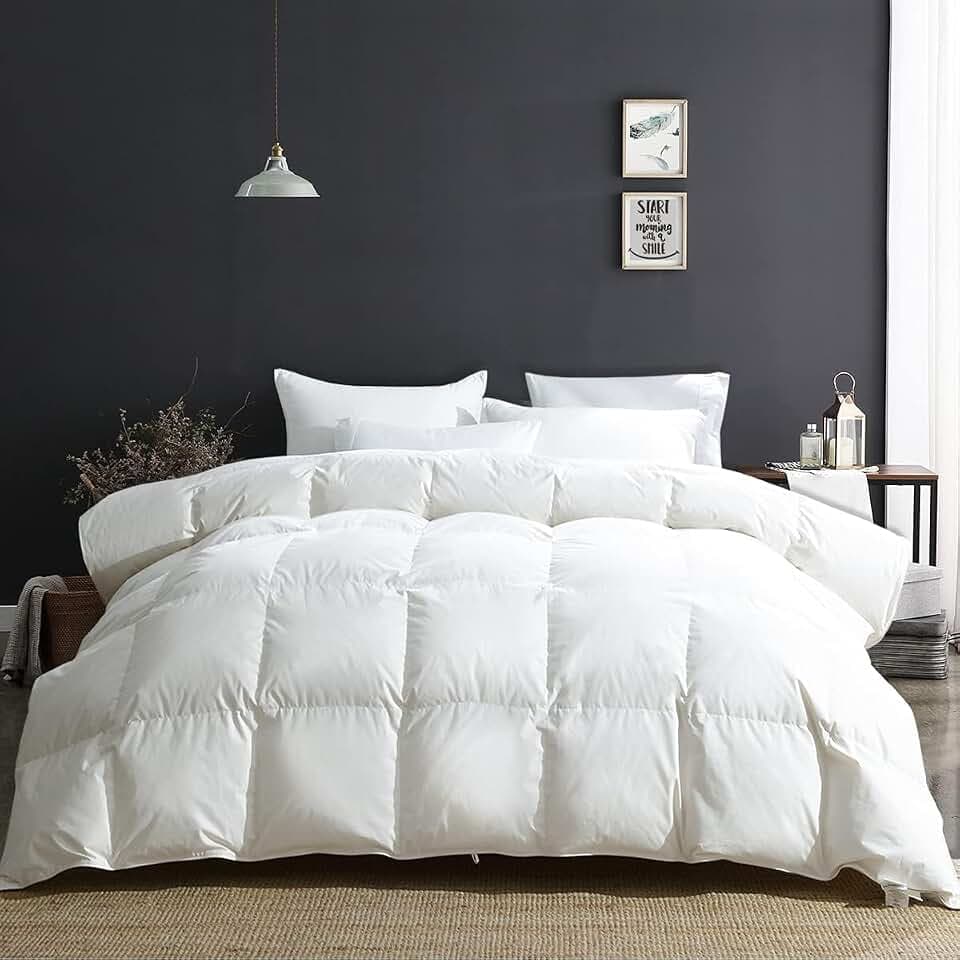 APSMILE Duvet Insert King,Fluffy Down Feather Fibers Comforter-All Season