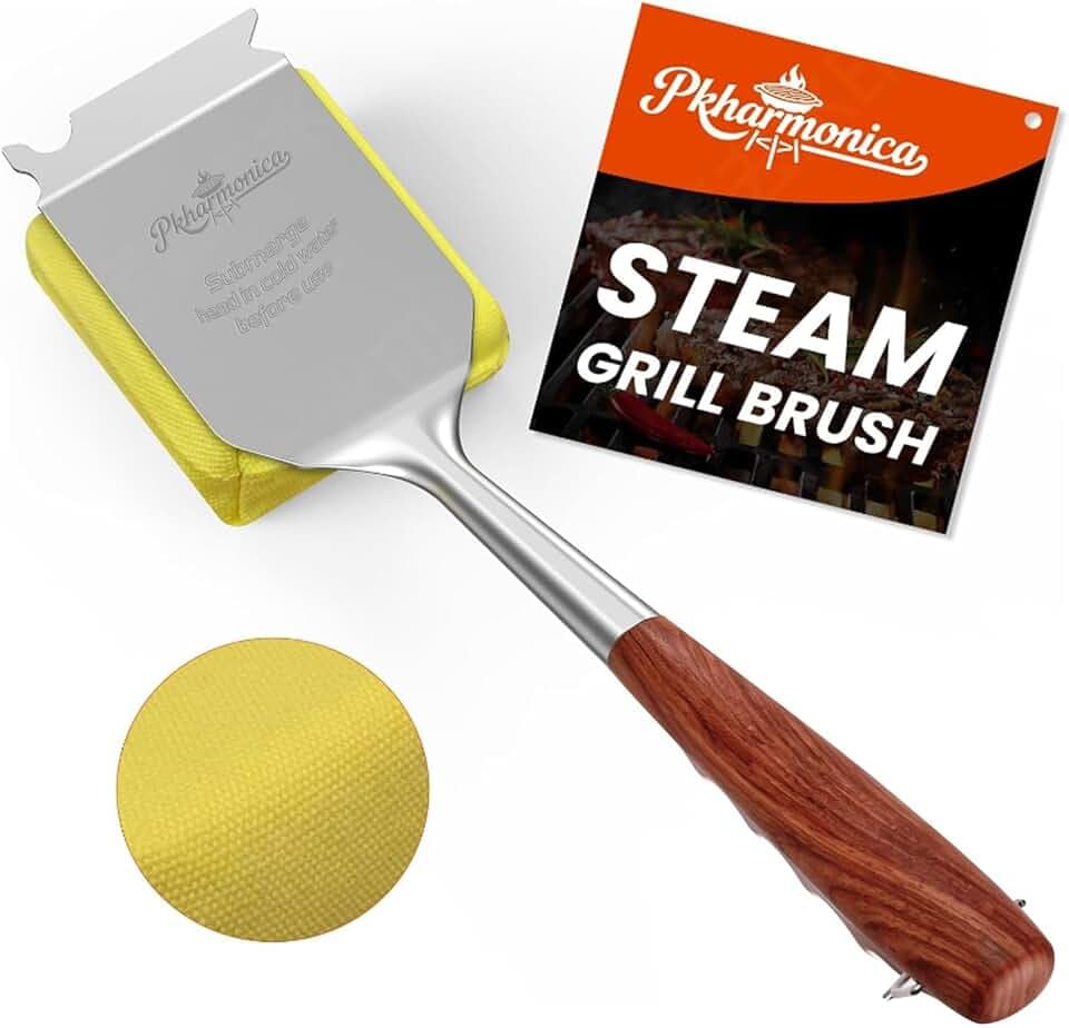 Grill Brush for Outdoor Grill, Bristle Free Grill Brush with Scraper