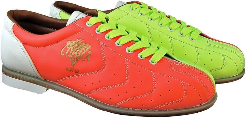Ladies Glow TCRGL Cobra Rental Bowling Shoes- LacesNeon Yellow/Orange/White 6 1/2 M US