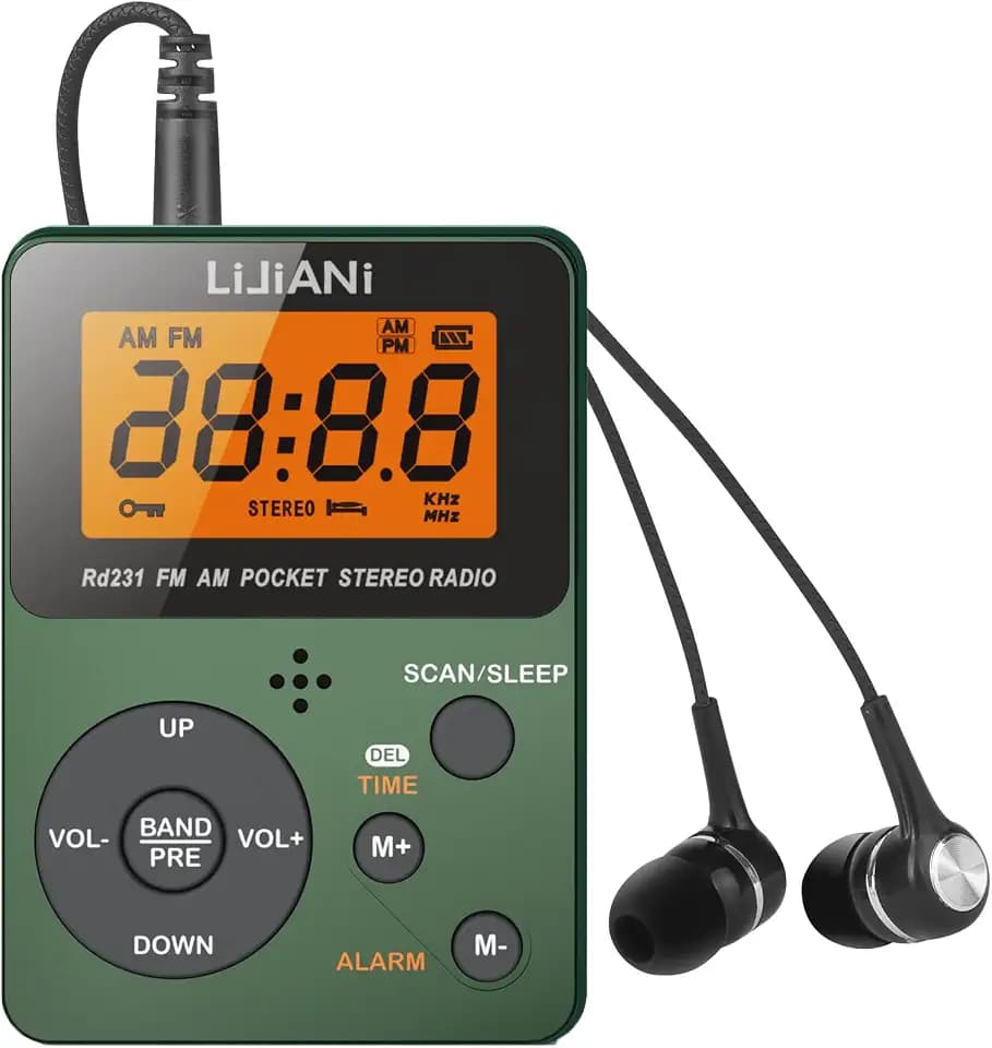 2025 Portable Radio FM/AM/SW (Dark Green)