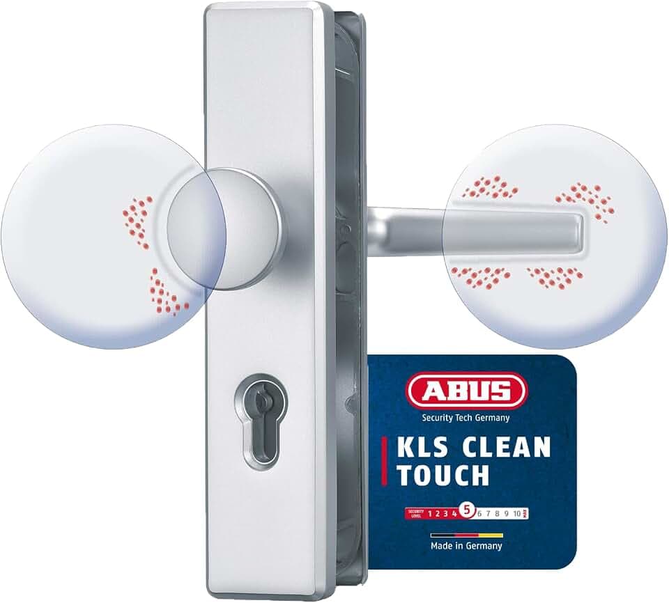 ABUS Türbeschlag KLS Clean Touch - Antimikrobiell, 72 mm, Aluminium
