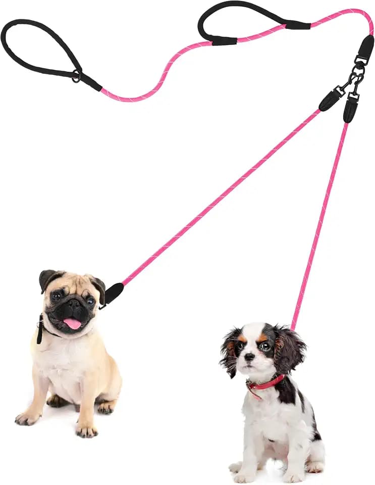 PetBonus Hundeleine Doppelleine für 2 Hunde, ohne Verheddern Trainingsleine