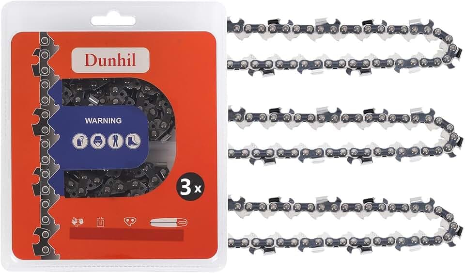 Dunhil 3 Pack 16 Inch 3/8" LP Pitch, 050" Gauge, 55 Drive Links Chainsaw Chains S55 for MS170 MS180 C MS193 MS200 for Poulan PLN3516F for McCulloch PM 400