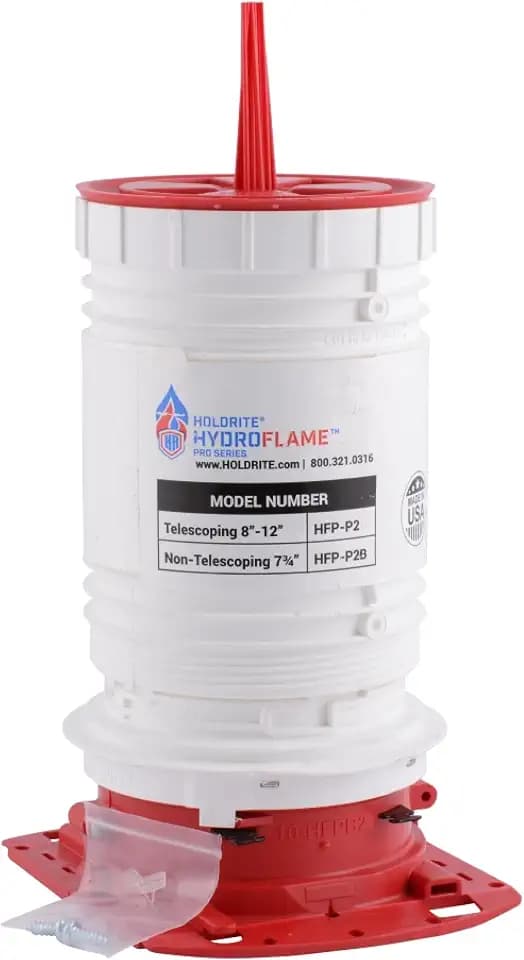 HoldRite HydroFlame 1-1/4 Inch to 2 Inch PRO Telescoping Sleeve, Plastic and Metal, HFP-P2