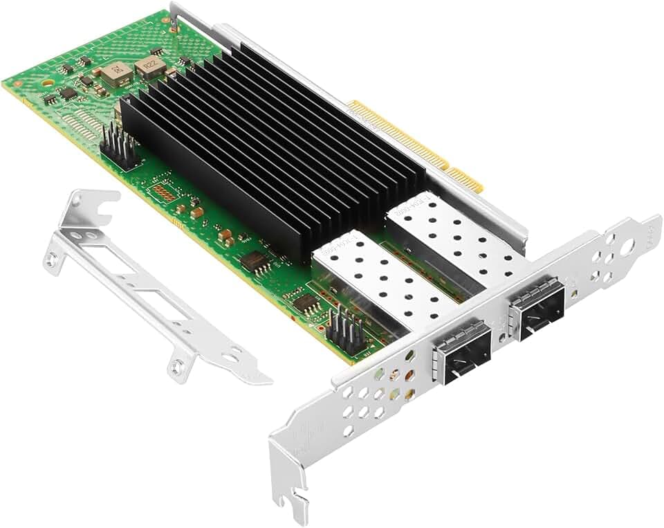 PCIe Ethernet Network Card for Intel E810-XXVDA2 E810 Chipset PCIe 4.0 X8 25Gb Dual Port SFP28 LAN Card Support Windows Server/Windows/Linux/VMware/ESX