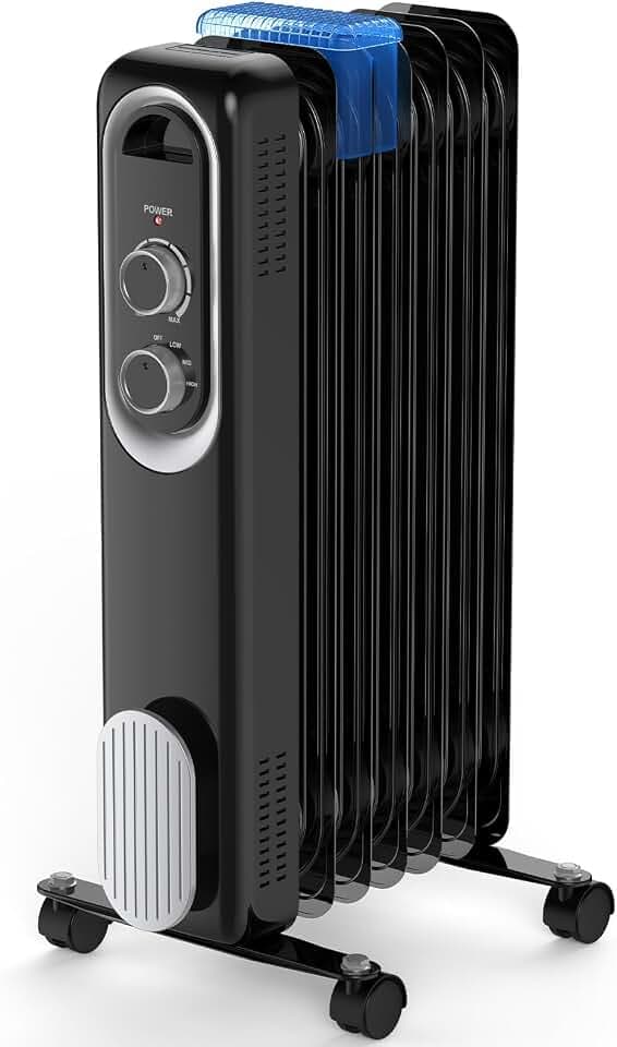 Sweetcrispy Oil Filled Radiator Heater for Indoor Use 1500W Quiet Operation