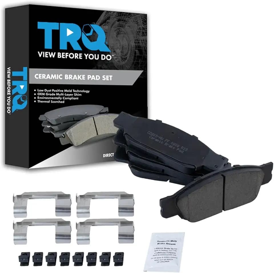 TRQ Front Brake Pads Ceramic Hardware