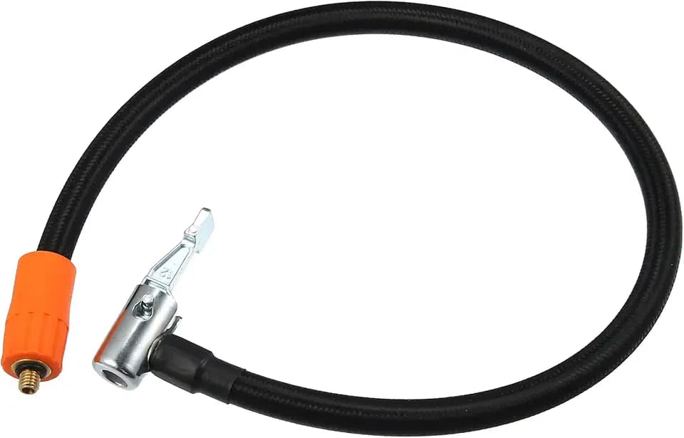 X AUTOHAUX 50cm Tire Inflator Extension Hose with Metal Lock Chuck Zinc
