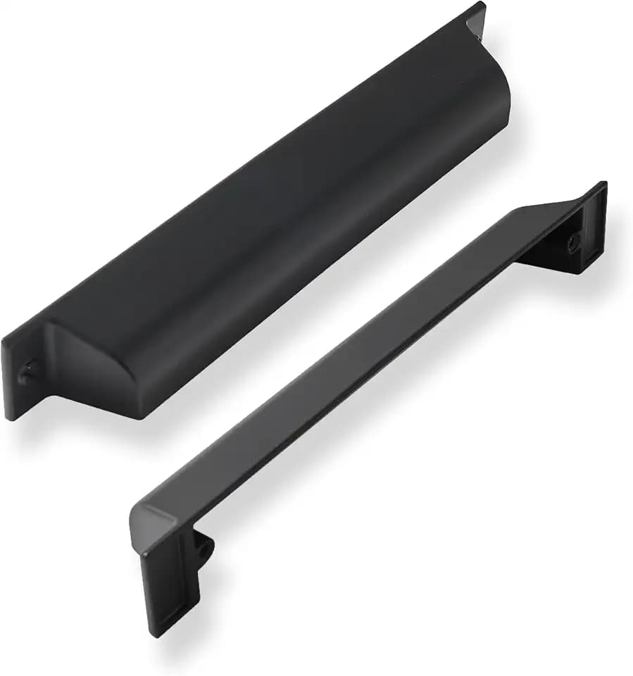 2 Pack 5 Inch Center to Center Matte Black Cabinet Cup Pulls Drawer Pulls Kitchen Hardware Channing Cup Pulls Drawer Handles Knobs 5 inch Hole Center