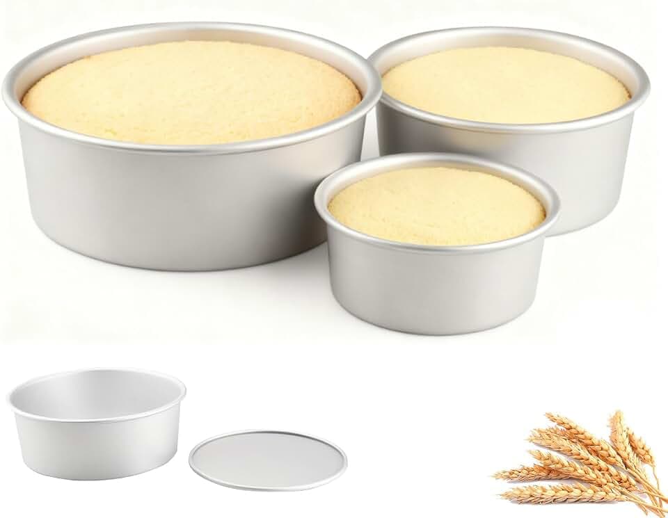 Runde Kuchenformen Set 10/15/20 cm, Anodisiertes Aluminium