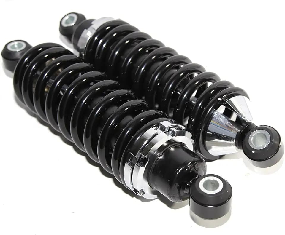 Universal Rear Shock Damper, Adjustable Rear Street Coilover Black Coated Springs(400 Pound)