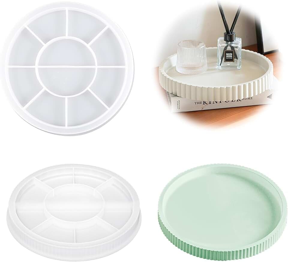 Silikonform Schale Tablett Rund, Silicone Molds Tray 22.5cm
