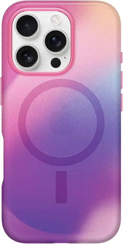 OtterBox iPhone 16 Pro Figura Series Case - EOS Pink - Hydro-dipped Design, Ultra-Thin, Silicone iPhone Case, MagSafe iPhone Case with Camera Bumper