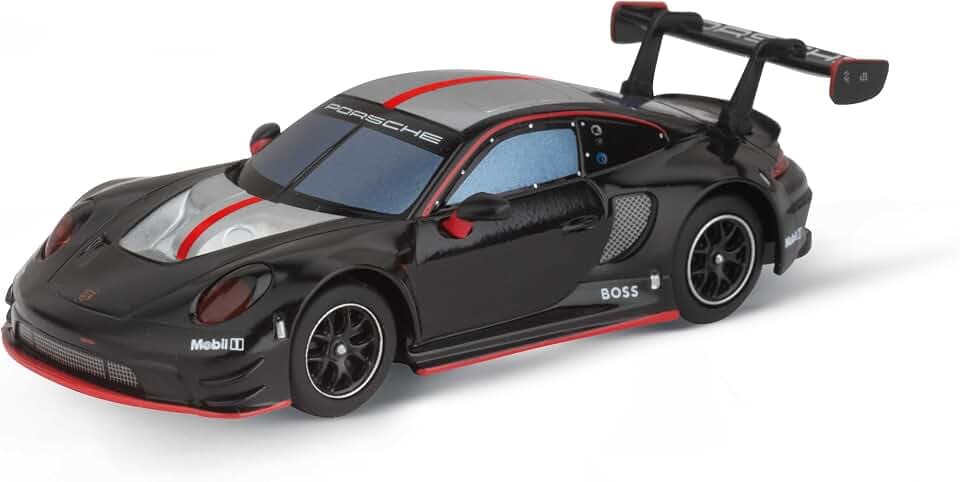 Carrera Hybrid - Porsche 911 GT3 R Black Devil für die HYBRID Bahn, Maßstab 1:50, Front- und Rücklichter, Bis zu 30 Minuten Rennaction, USB-C-Aufladung in 20 Minuten, Mobile App-Steuerung