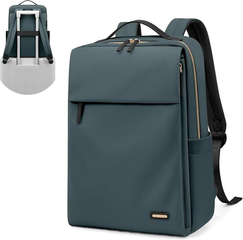 Rucksack Damen Laptop Reise Schulrucksack 15.6 Zoll mit Laptopfach, Wasserdicht Multifunktionaler Lässiger Tagesrucksack, Schultaschen Arbeitstasche Lehrertasche für Uni Büro