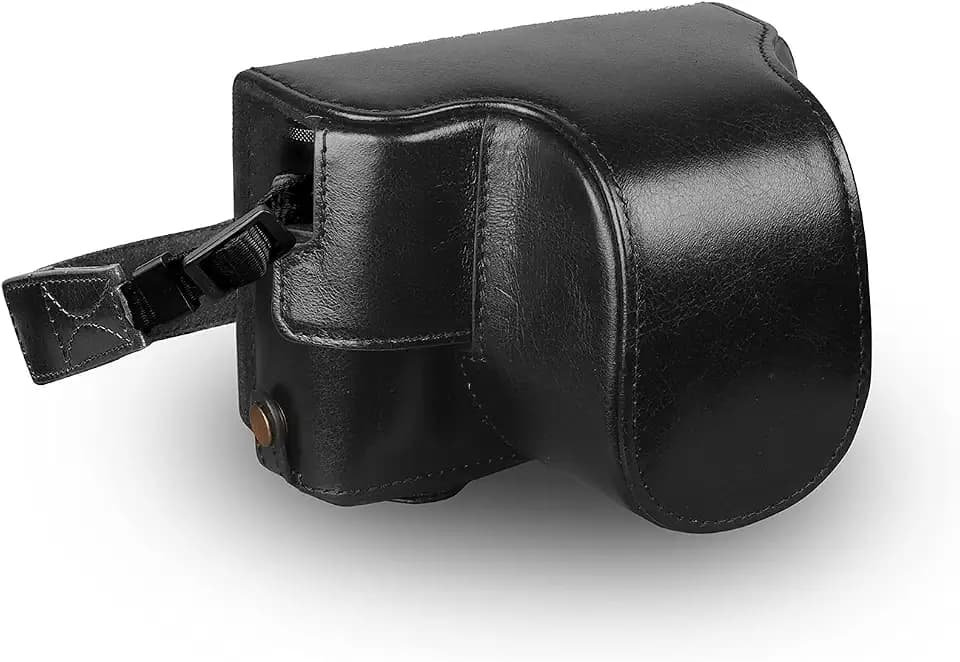 MegaGear MG1979 Ever Ready Genuine Leather Camera Case Compatible with Fujifilm X Series X-E4 - Black
