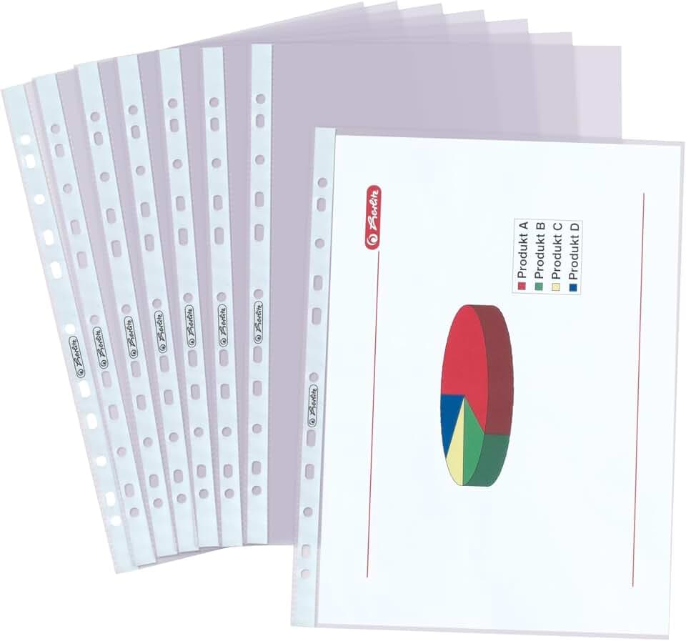 Herlitz 5850508 Prospekthülle Premium, A4 glasklar (50)