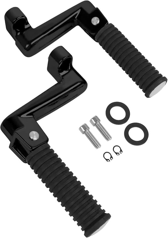 CHIFUN Foldable Passenger Footpeg for 2015-2025 Indian Chief Vintage Dark Horse Chieftain Classic Roadmaster, Motorcycle Rear Foot Pegs Non-slip Foot Rest with Mount Bracket Replacement Accessories