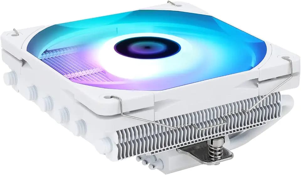 Thermalright AXP120-X67 WHITE ARGB Low-Profile-CPU-Luftkühler mit recht 120-mm-TL-C12015W-S PWM-Lüfter,6 Heatpipes,67 mm Höhe,für AM4/AM5/Intel LGA 1700/1851/1150/1151/1155/1156/1200/2011
