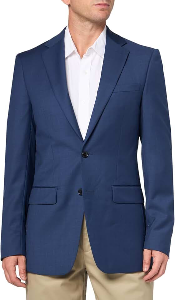 Calvin Klein Men's Slim Fit Suit Separates, Blue Twill, 44