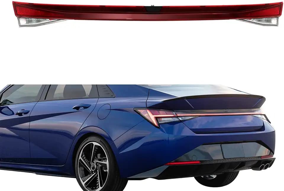 labwork Center Tail Light Third Rear Lamp Replacement for Hyundai Elantra 2021-2023 Red Lens Brake Light 92409AB010