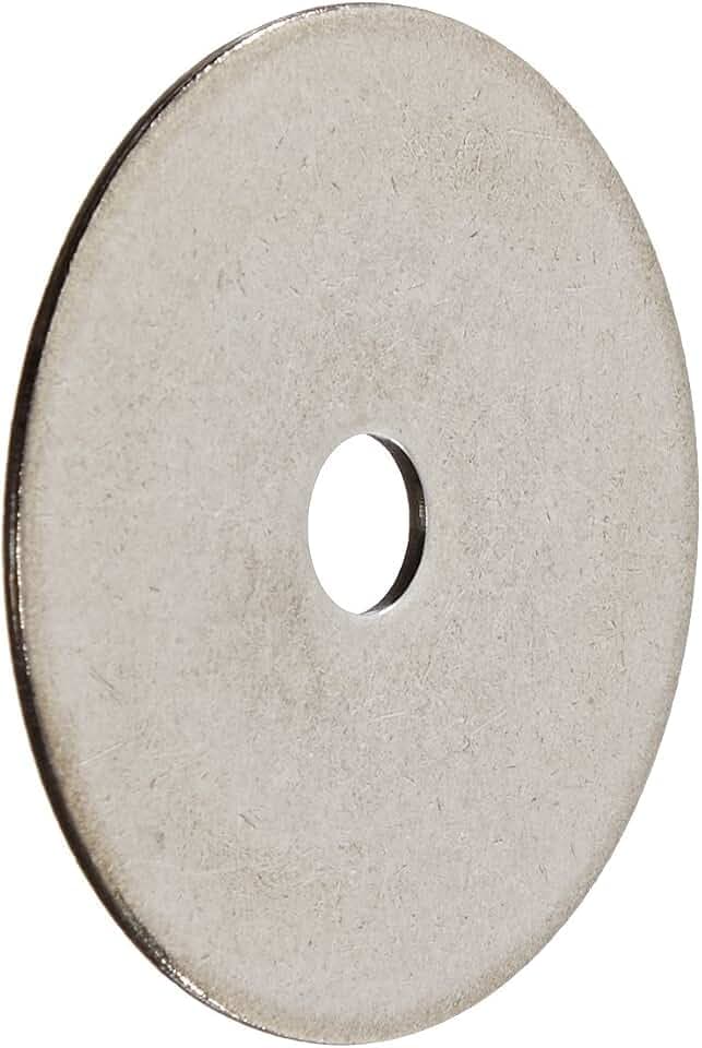 Small Parts 18-8 Stainless Steel Flat Washer, Plain Finish, 3/8" Hole Size, 13/32" ID, 2" OD, 0.065" Nominal Thickness (Pack of 10)