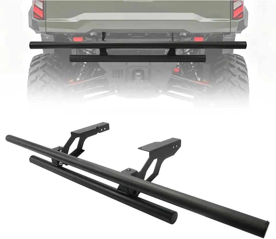 ALMULOO Rear Bumper Compatible with 18-24 Polaris Ranger XP 1000/1000/Crew