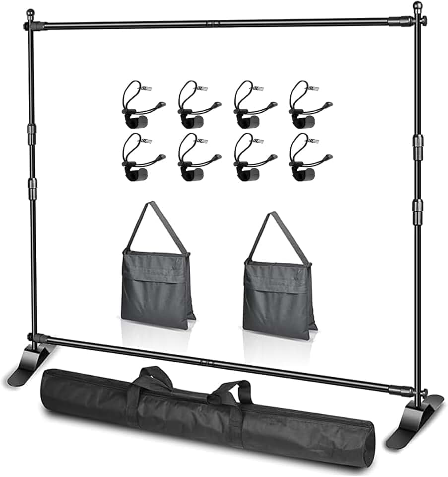 EMART 10x8ft Backdrop Banner Stand Adjustable Backdrop Stand Heavy Duty