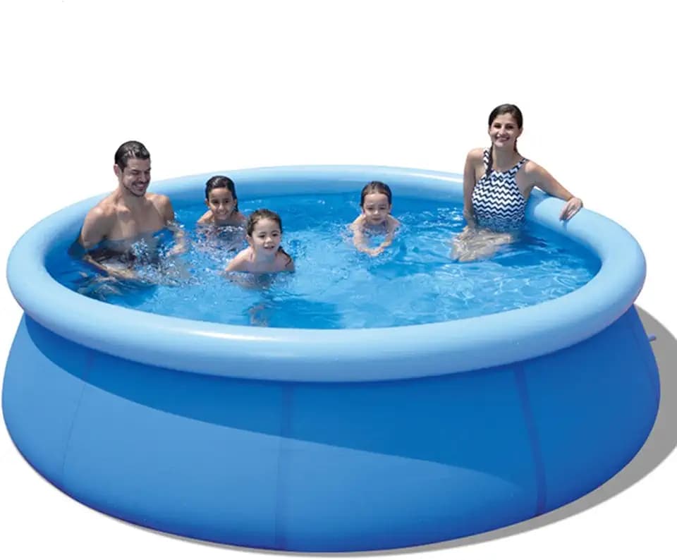 Inflatable Top Ring Swimming Pools for Adults Outdoor Easy to Set (± 12 ft X 36 in) Blue