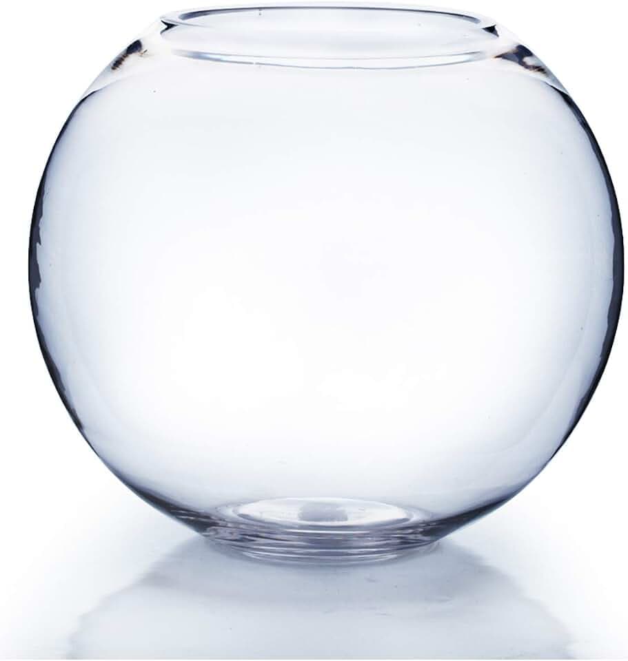 WGV VBW0006 Glasvase, Durchmesser 15,2 cm, Höhe 12,7 cm, offene Breite 10,2 cm, mehrere Größen zur Auswahl, transparent, für Hochzeit, Event, Heimdekoration, 1 Stück