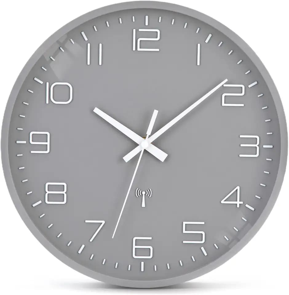 Wanduhr Funk Lautlos Funkuhr Wand Batteriebetrieben 30cm