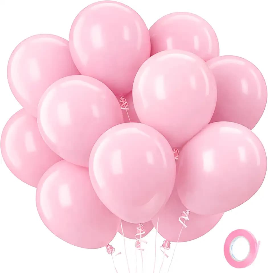 Patimate Pastel Pink Latex Party Balloons 100pcs 12 Inch for Girls Women